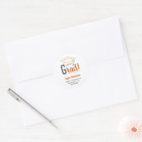 Enveloppe de chapeau de remise des diplômes orange