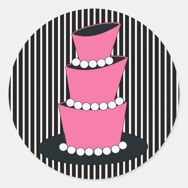 Sticker Rond Enveloppe de gâteau d'anniversaire funky Seals (Devant)