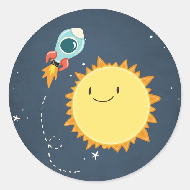 Sticker Rond Enveloppe de l'enveloppe de l'espace externe Sceau (Devant)