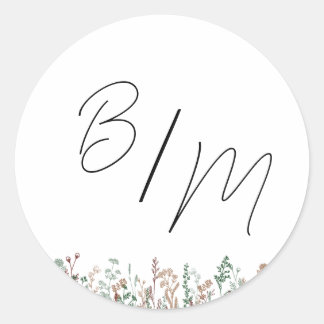Sticker Rond Enveloppe de mariage personnalisée