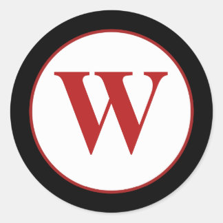 Sticker Rond Enveloppe de Noël Monogrammé