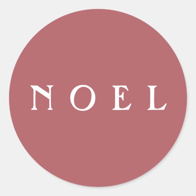Sticker Rond Enveloppe de script NOEL ou enveloppe cadeau rose (Devant)