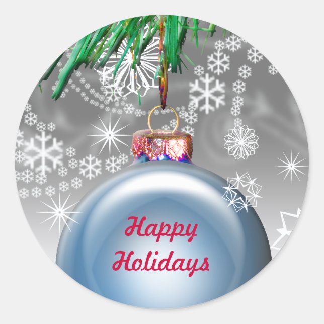 Sticker Rond Enveloppe de vacances personnalisée (Devant)