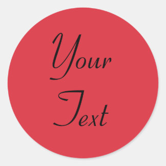 Sticker Rond Enveloppe Mariage blanc et rouge avec texte person