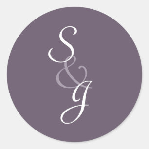 Sticker Rond Enveloppe Mariage marquée avec inscription