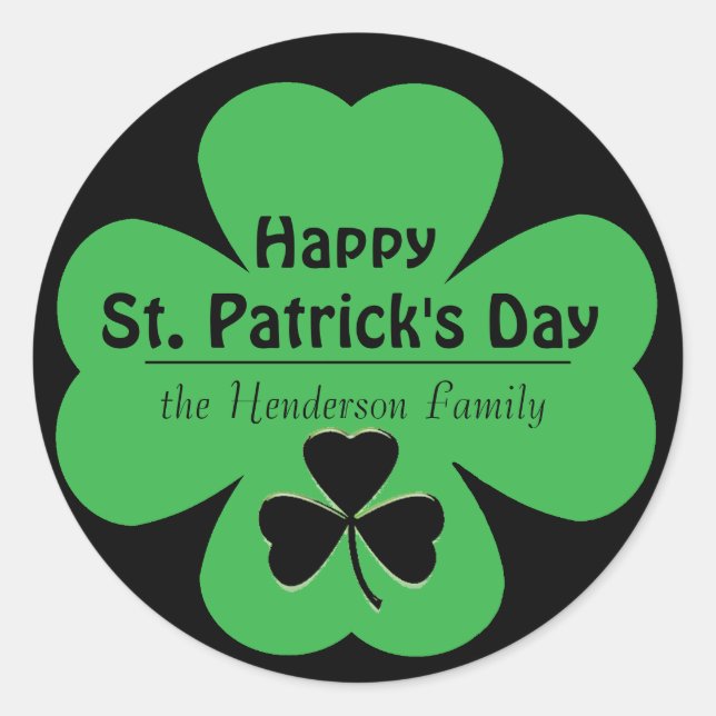 Sticker Rond Enveloppe personnalisée St. Patrick (Devant)