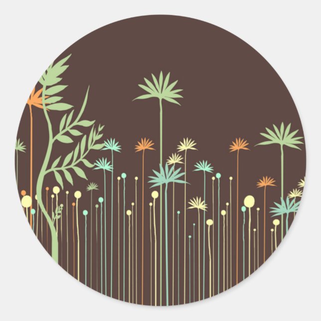 Sticker Rond Enveloppe Phoques pour les invitations à la douche (Devant)