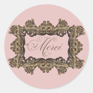 Sticker Rond Enveloppe ronde baroque d'inspiration française