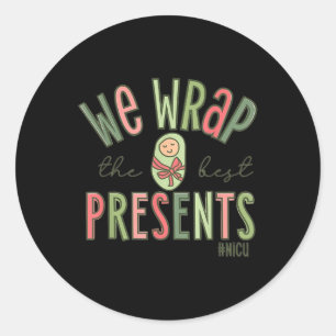 Sticker Rond Envelopper Les Meilleurs Cadeaux Nicu Nurse Christ