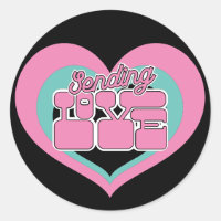 Envoi d'amour Retro Coeur Noir Rose Mint