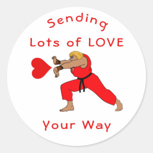 Sticker Rond Envoi de beaucoup d'amour Votre chemin