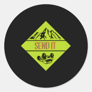 Sticker Rond Envoyer