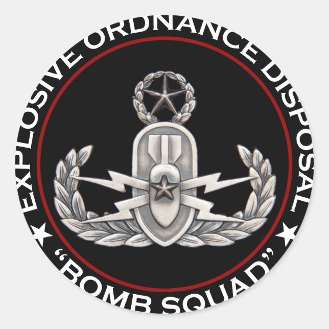 Sticker Rond EOD Master "Bomb Squad" (Devant)