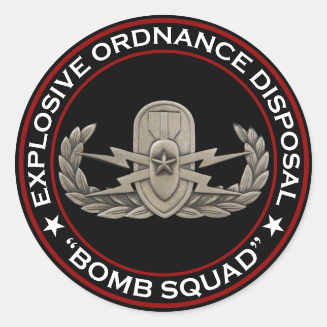 Sticker Rond EOD Senior Bomb Squad (Devant)
