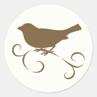 Sticker Rond Épervier de chocolat au ruban