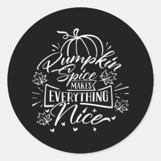 Sticker Rond Épice citrouille Et Tout Nice - Virale Automne Q