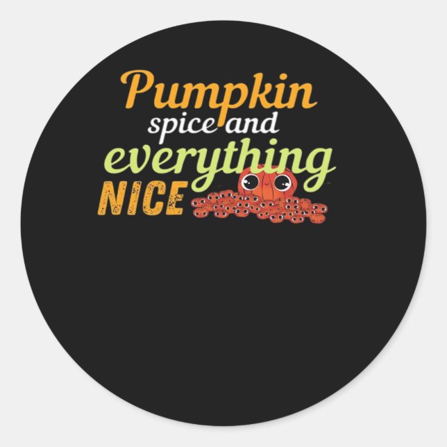 Sticker Rond Épice citrouille & Tout Nice Halloween Basic De (Devant)