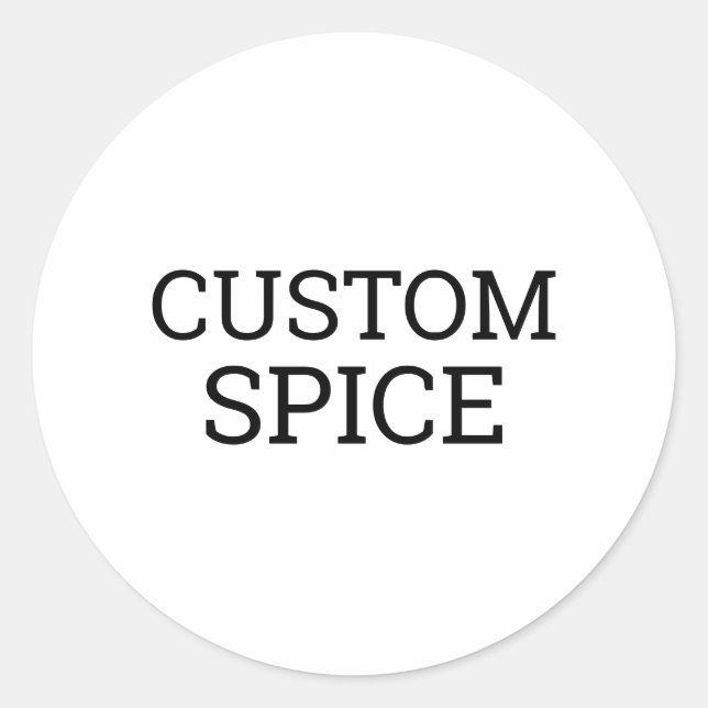 Sticker Rond Épice personnalisée  (Devant)