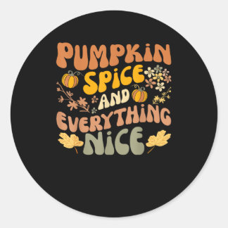 Sticker Rond Épices citrouilles Et Tout Beau Automne Saison Aut
