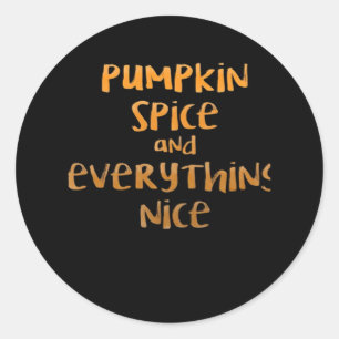 Sticker Rond Épices citrouilles Et Tout Joli Design