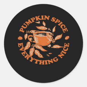 Sticker Rond Épices citrouilles Et Tout Nice, Automne Automne A