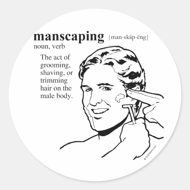 STICKER ROND ÉPILATION HOMME (Devant)