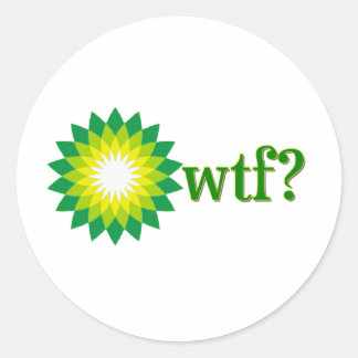 STICKER ROND ÉPILE D'HUILE BP WTF