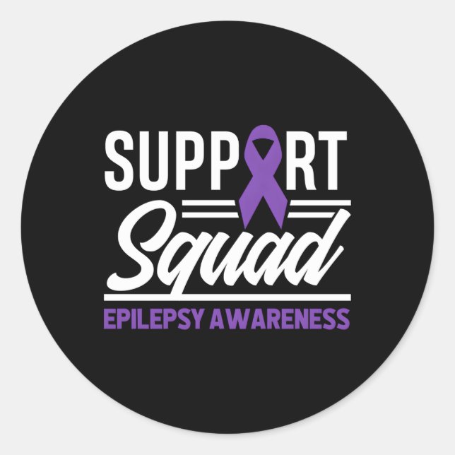 Sticker Rond Epilepsie Guerrier Soutien Escadron Soutien Epilep (Devant)