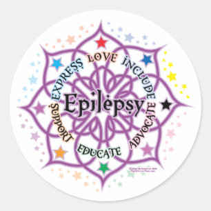 Sticker Rond Epilepsie Lotus