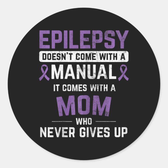 Sticker Rond Epilepsie Maman Epilepsie Conscience de l'épilepsi (Devant)