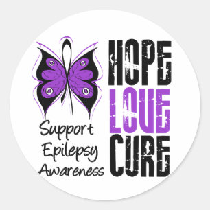 Sticker Rond Epilepsie Sensibilisation Espoir Amour Cure