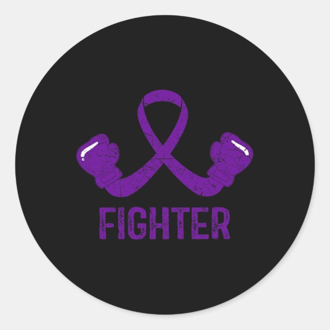 Sticker Rond Epilepsy Awareness Fighter  (Devant)