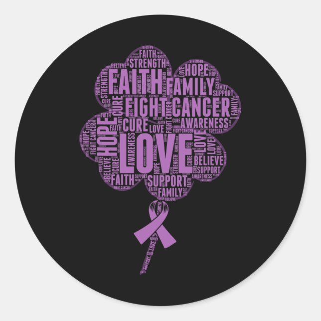 Sticker Rond Epilepsy Awareness Ribbon  (Devant)