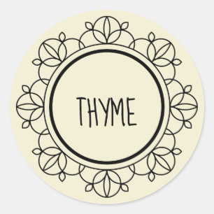 Sticker Rond Épinard de thym