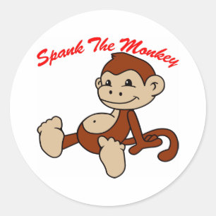 Sticker Rond Épingler Le Singe