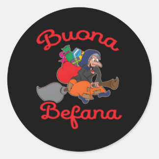 Sticker Rond Épiphanie italienne de Buona Befana