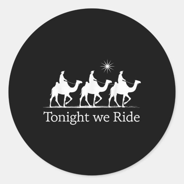 Sticker Rond Epiphanie Noël Sages Hommes Rois Ce Soir Nous Roul (Devant)