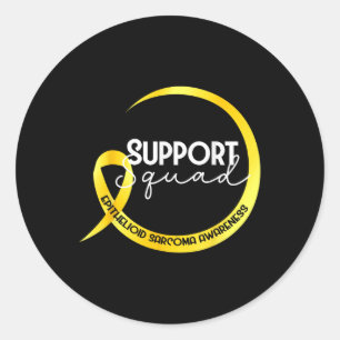 Sticker Rond Epithélioïde Sarcome Sensibilisation Yellow Ribbon