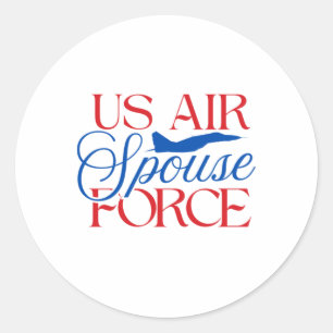 Sticker Rond Épouse de l'armée de l'air américaine – Femme de m