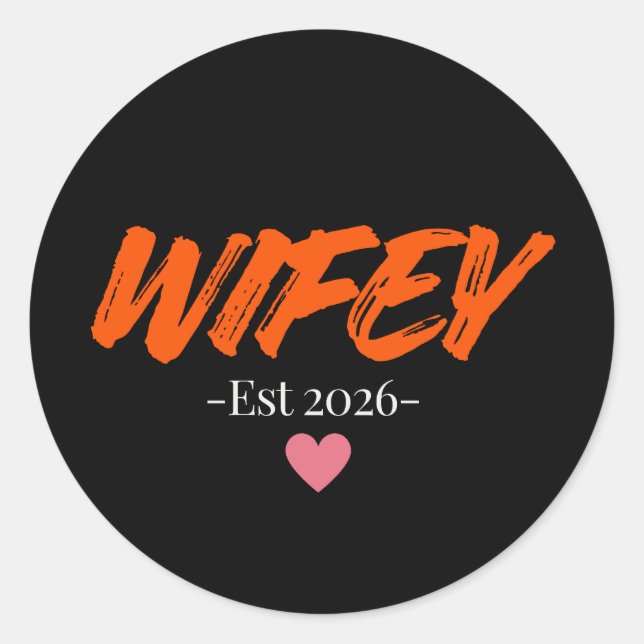 Sticker Rond Épouse ÉTA 2026 – Élégance Moderne & Amour Éternel (Devant)
