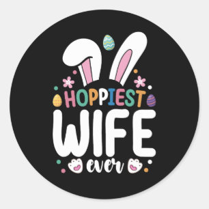 Sticker Rond Épouse la plus optimiste de chaque famille OEufs l