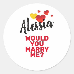 Sticker Rond Épouse-moi