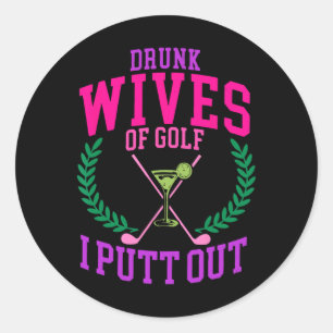 Sticker Rond Épouses De Golf J'Ai Épousé Le Design