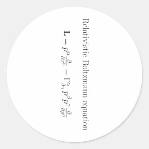 Sticker Rond Équation Relativiste Boltzmann