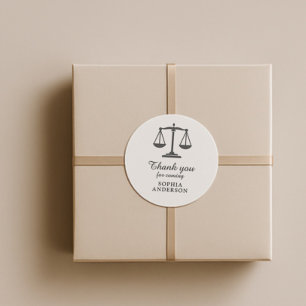 Sticker Rond Équilibre minimaliste Merci Éscales de la Justice