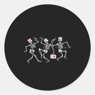 Sticker Rond Équipage Boo Boo Drôle de squelette de danse Infir