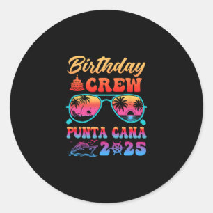 Sticker Rond Équipage d'anniversaire de Punta Cana en croisière