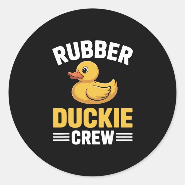 Sticker Rond Équipage de canard en caoutchouc Croisière Équipe  (Devant)