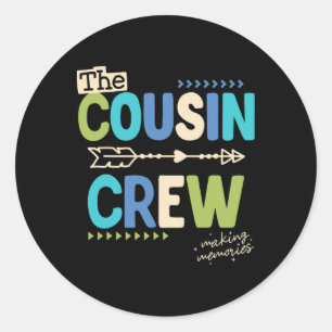 Sticker Rond Équipage de cousins 2025 Création de souvenirs Vac