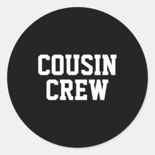 Sticker Rond Équipage de cousins assortis Famille Tout-petit